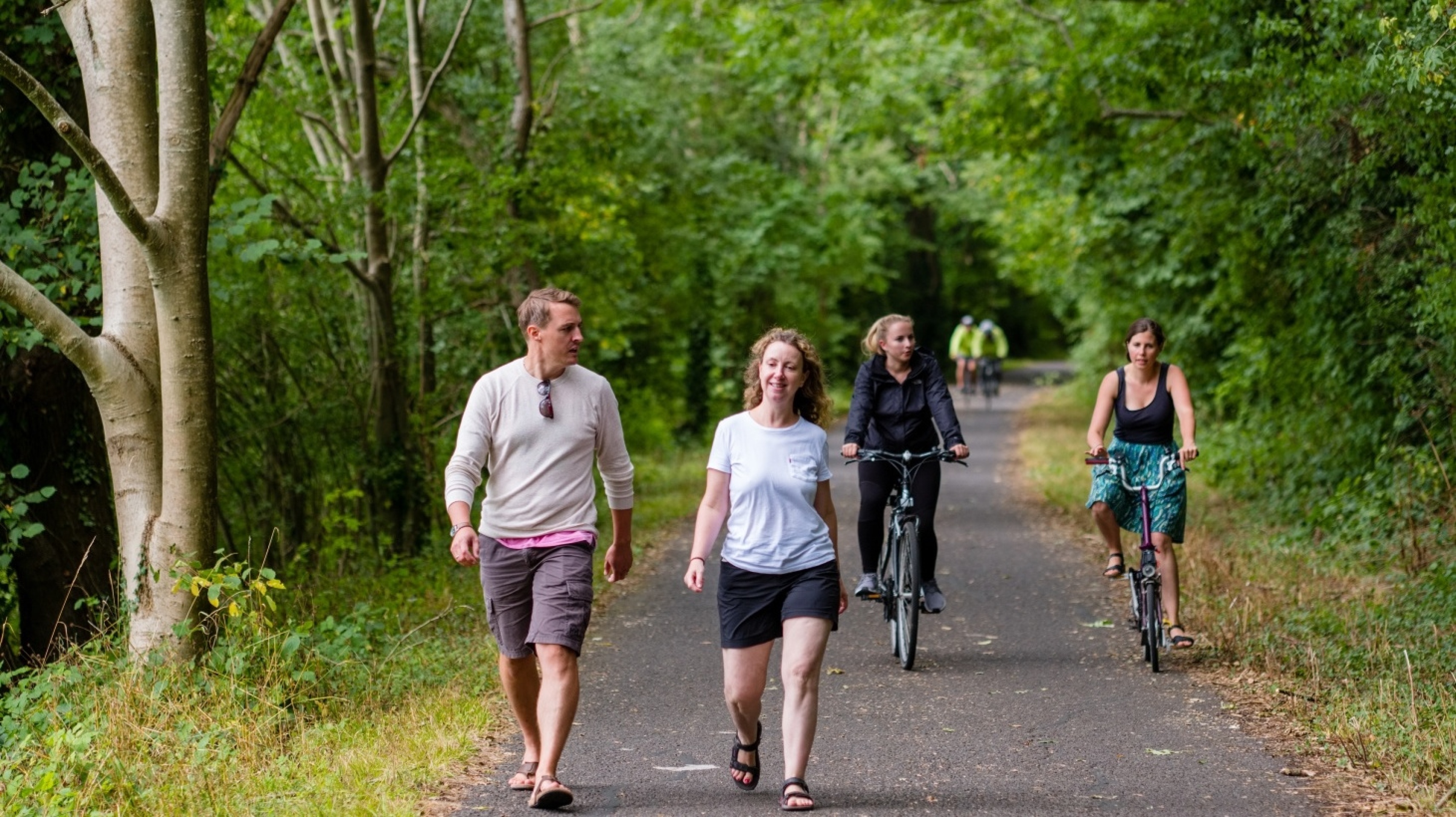 Extensive public open spaces within the development will provide opportunities for walking and cycling, with links to wider active travel connections.