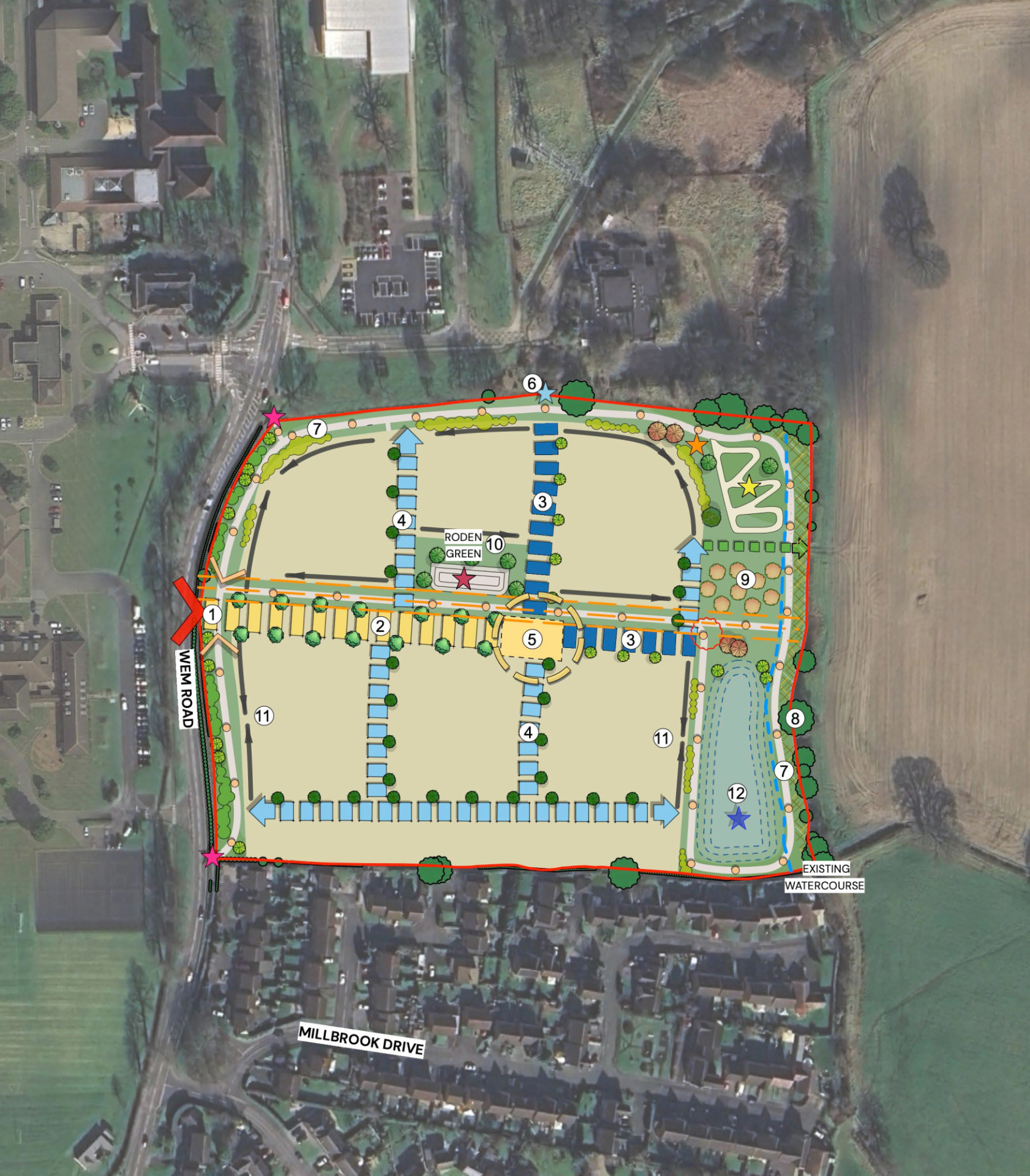 Illustrative concept masterplan of the proposed development