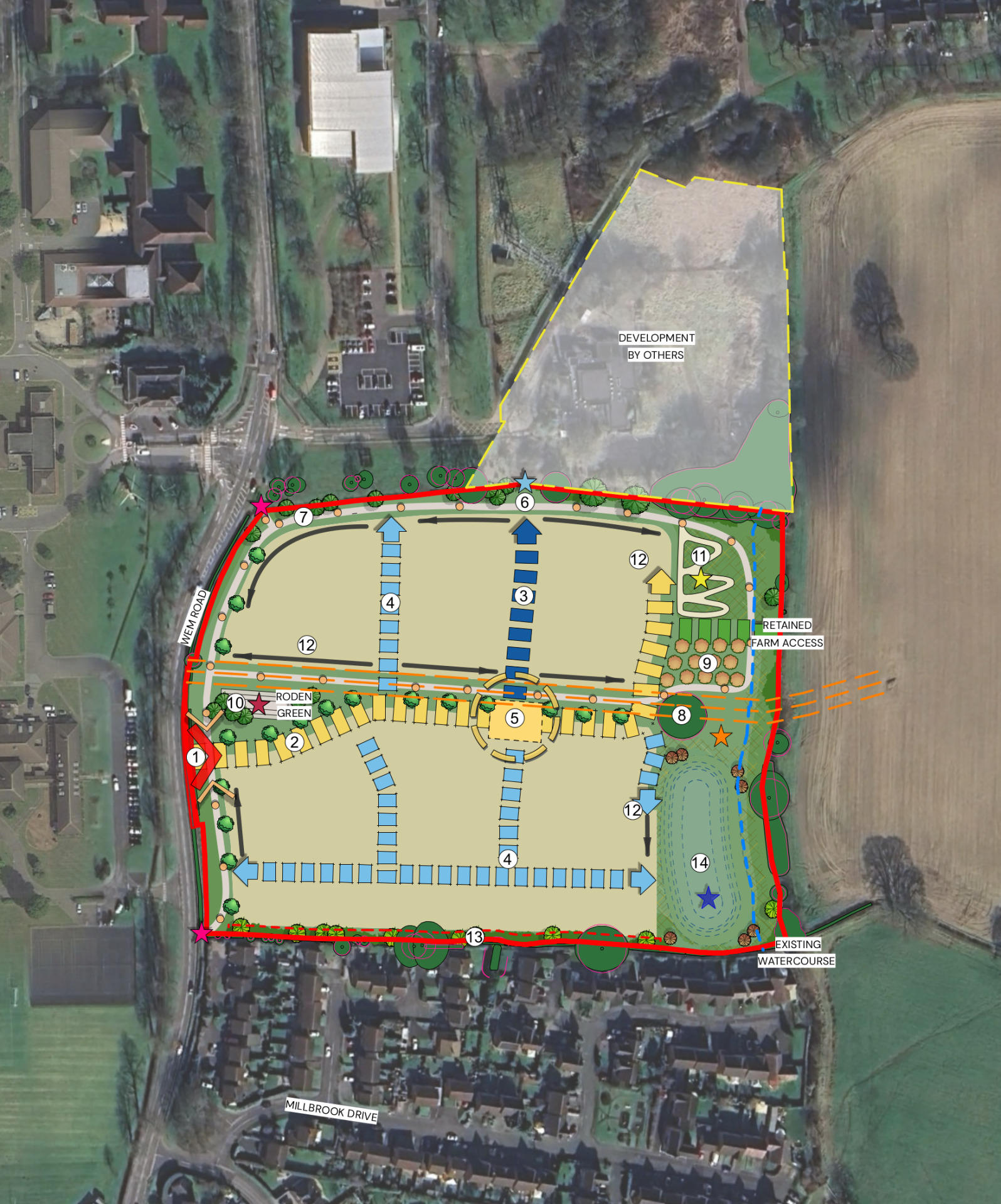 Illustrative concept masterplan of the proposed development